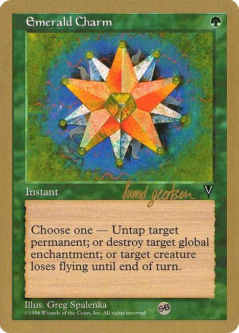 Emerald Charm, carta Magic di tipo Instant illustrata da Greg Spalenka