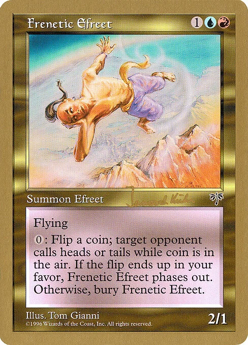 Frenetic Efreet, carta Magic di tipo Creature — Efreet illustrata da Thomas Gianni