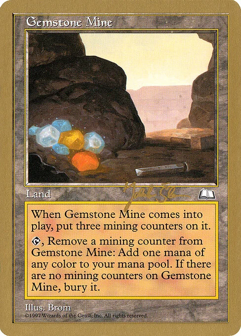 Gemstone Mine, carta Magic di tipo Land illustrata da Brom