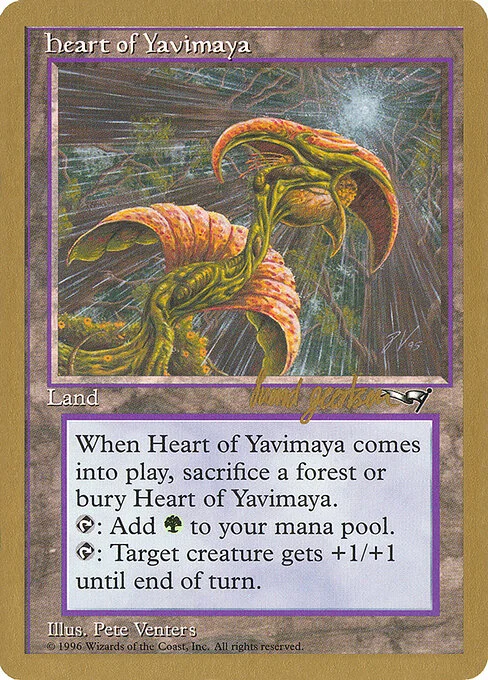 Heart of Yavimaya, carta Magic di tipo Land illustrata da Pete Venters
