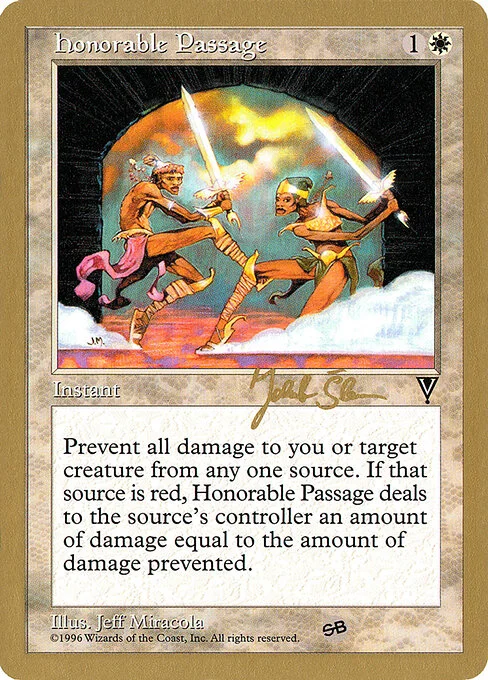 Honorable Passage, carta Magic di tipo Instant illustrata da Jeff Miracola