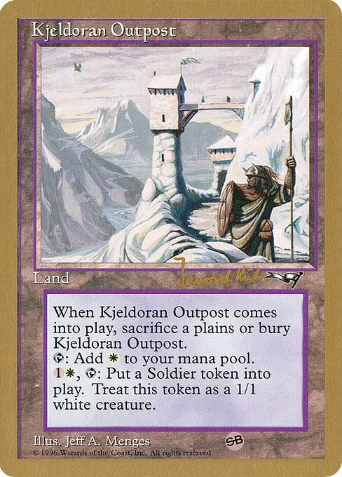 Kjeldoran Outpost, carta Magic di tipo Land illustrata da Jeff A. Menges