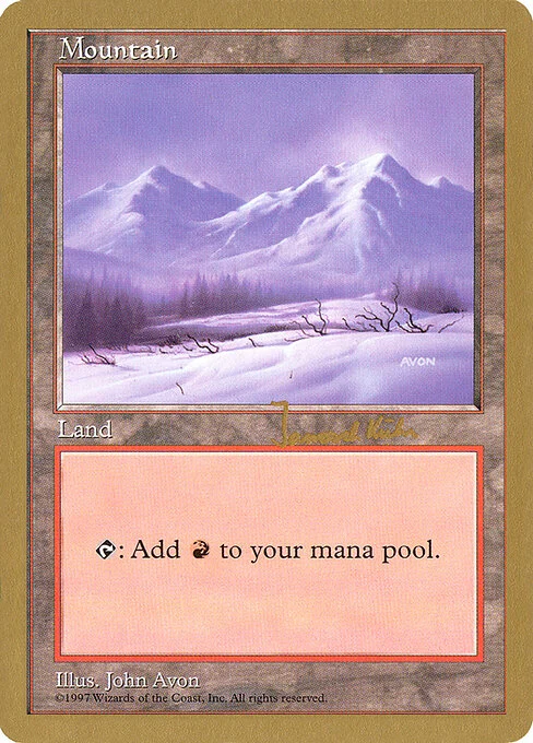 Mountain, carta Magic di tipo Basic Land — Mountain illustrata da John Avon