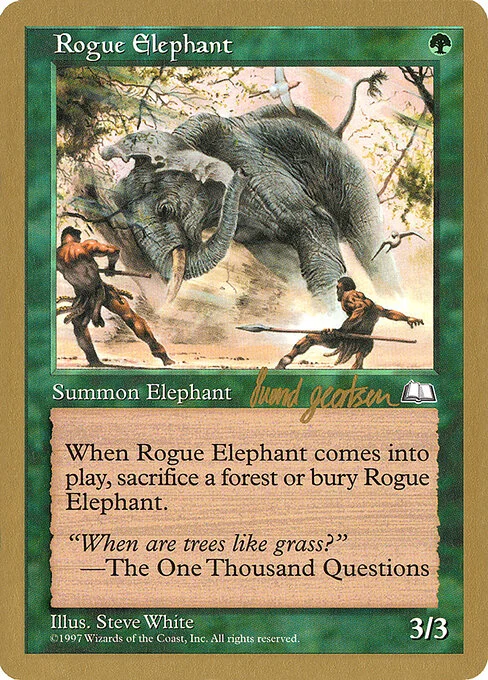 Rogue Elephant, carta Magic di tipo Creature — Elephant illustrata da Steve White