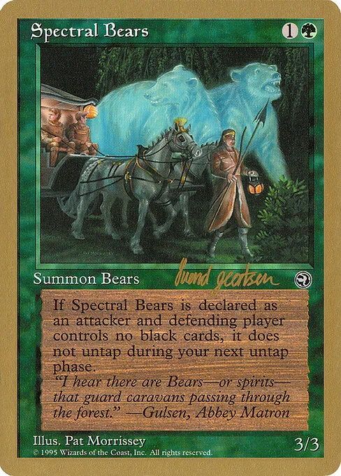 Spectral Bears, carta Magic di tipo Creature — Bear Spirit illustrata da Pat Lewis