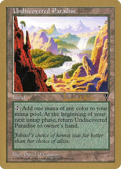 Undiscovered Paradise, carta Magic di tipo Land illustrata da David O'Connor