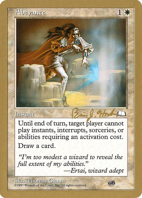 Abeyance, carta Magic di tipo Instant illustrata da Thomas Gianni