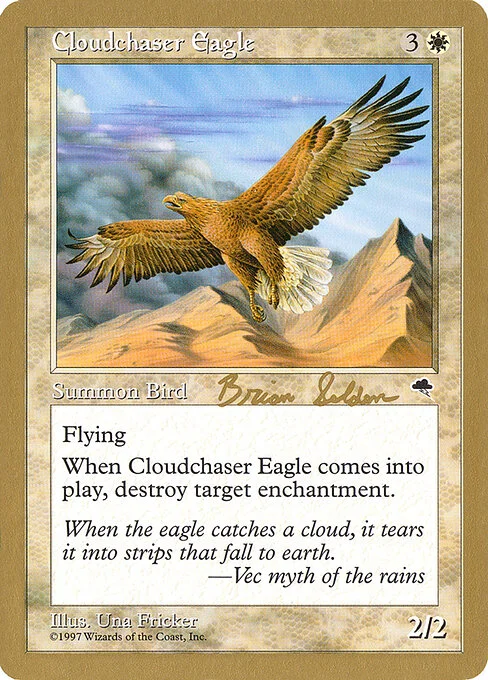 Cloudchaser Eagle, carta Magic di tipo Creature — Bird illustrata da Una Fricker