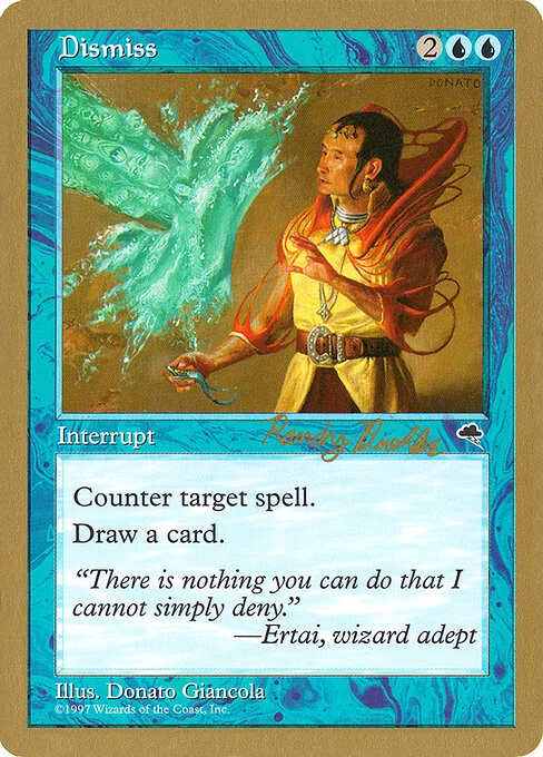 Dismiss, carta Magic di tipo Instant illustrata da Donato Giancola