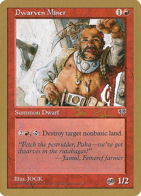 Dwarven Miner, carta Magic di tipo Creature — Dwarf illustrata da Jock