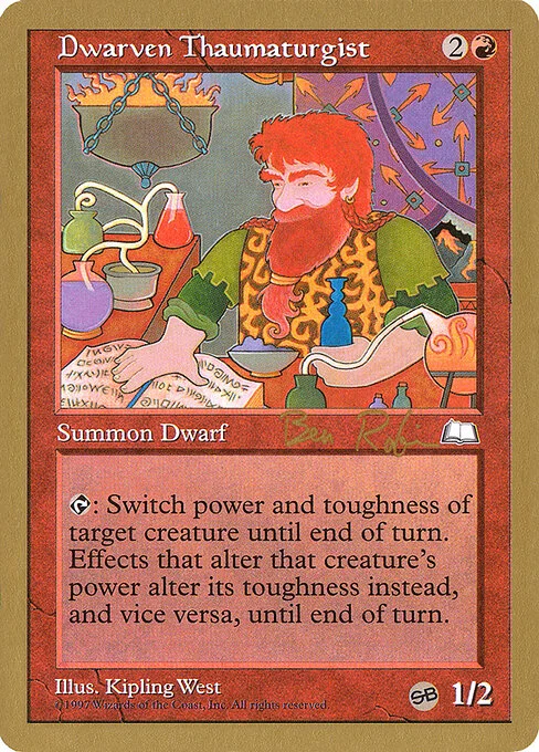 Dwarven Thaumaturgist, carta Magic di tipo Creature — Dwarf Shaman illustrata da Kipling West