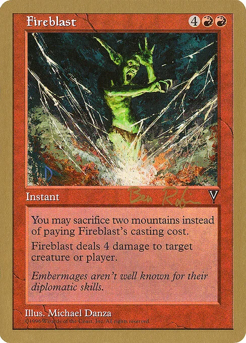 Fireblast, carta Magic di tipo Instant illustrata da Michael Danza