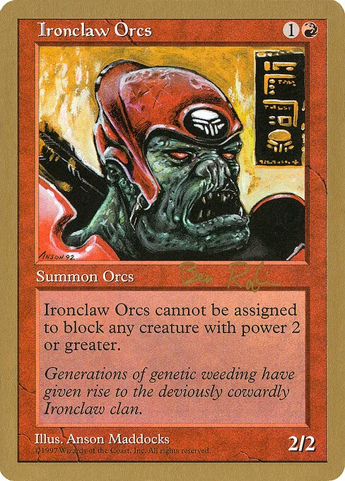 Ironclaw Orcs, carta Magic di tipo Creature — Orc illustrata da Anson Maddocks
