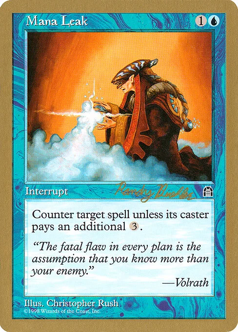 Mana Leak, carta Magic di tipo Instant illustrata da Christopher Rush