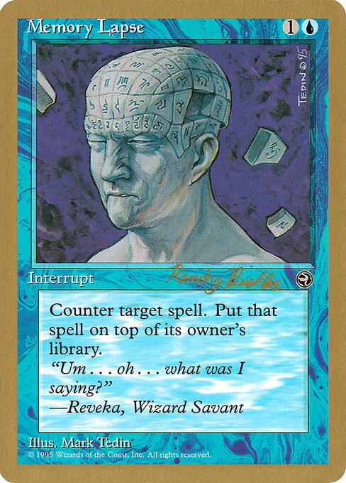 Memory Lapse, carta Magic di tipo Instant illustrata da Mark Tedin