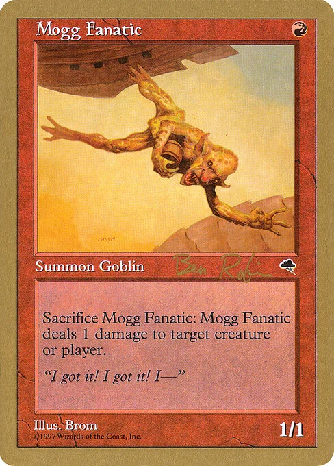 Mogg Fanatic, carta Magic di tipo Creature — Goblin illustrata da Brom