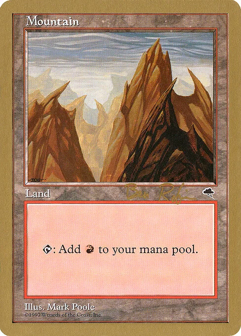 Mountain, carta Magic di tipo Basic Land — Mountain illustrata da Mark Poole