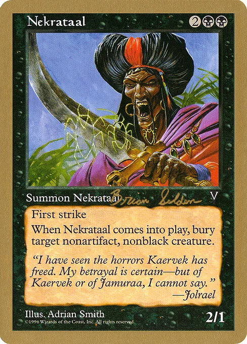Nekrataal, carta Magic di tipo Creature — Human Assassin illustrata da Adrian Smith
