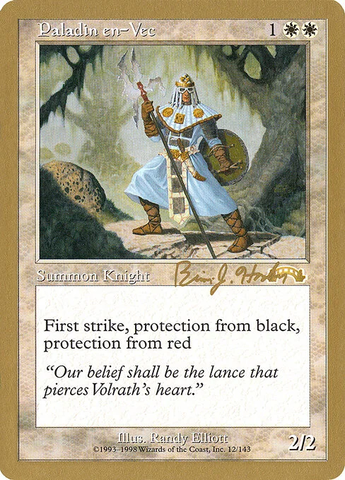 Paladin en-Vec, carta Magic di tipo Creature — Human Knight illustrata da Randy Elliott