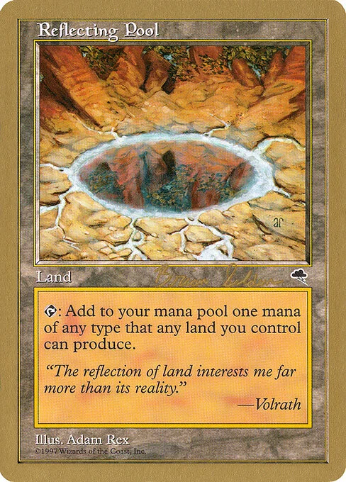 Reflecting Pool, carta Magic di tipo Land illustrata da Adam Rex