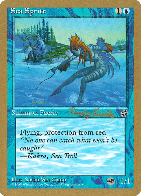 Sea Sprite, carta Magic di tipo Creature — Faerie illustrata da Susan Van Camp