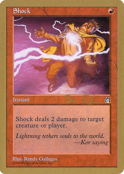 Shock, carta Magic di tipo Instant illustrata da Randy Gallegos
