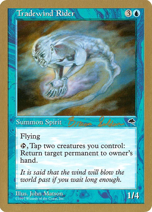 Tradewind Rider, carta Magic di tipo Creature — Spirit illustrata da John Matson