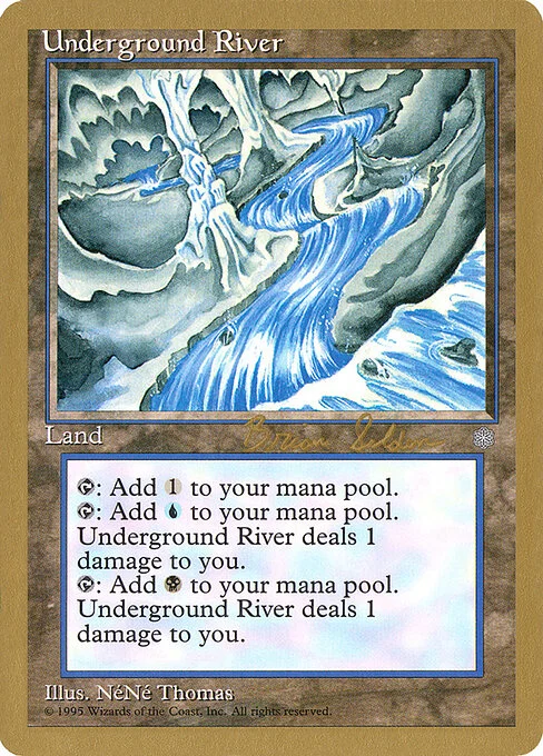 Underground River, carta Magic di tipo Land illustrata da NéNé Thomas
