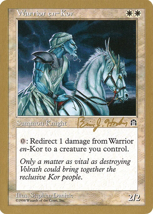 Warrior en-Kor, carta Magic di tipo Creature — Kor Warrior Knight illustrata da Stephen Daniele