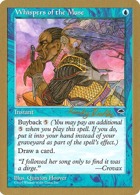 Whispers of the Muse, carta Magic di tipo Instant illustrata da Quinton Hoover