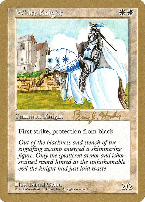 White Knight, carta Magic di tipo Creature — Human Knight illustrata da Daniel Gelon