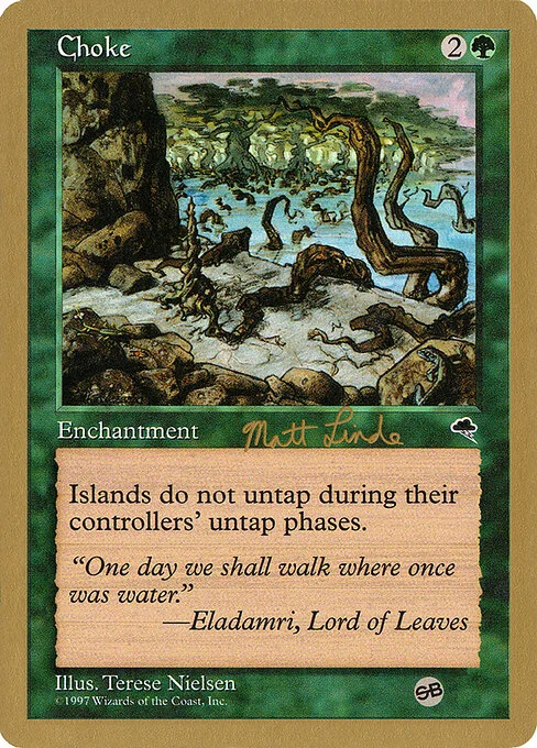 Choke, carta Magic di tipo Enchantment illustrata da Terese Nielsen