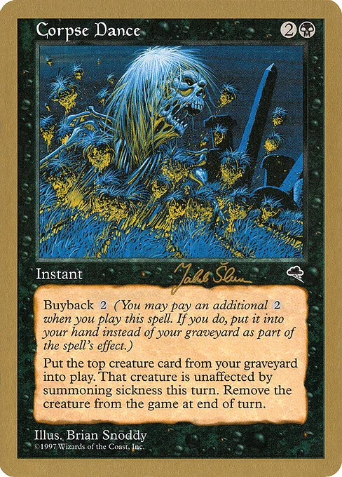 Corpse Dance, carta Magic di tipo Instant illustrata da Brian Snõddy