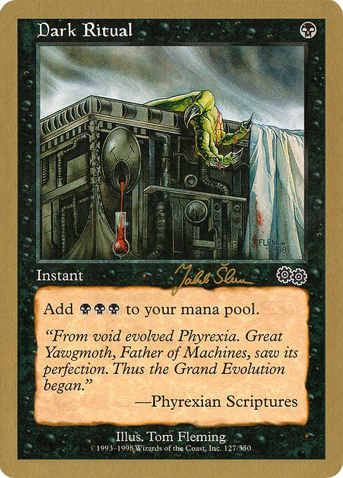 Dark Ritual, carta Magic di tipo Instant illustrata da Tom Fleming