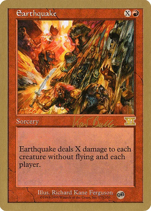 Earthquake, carta Magic di tipo Sorcery illustrata da Richard Kane Ferguson