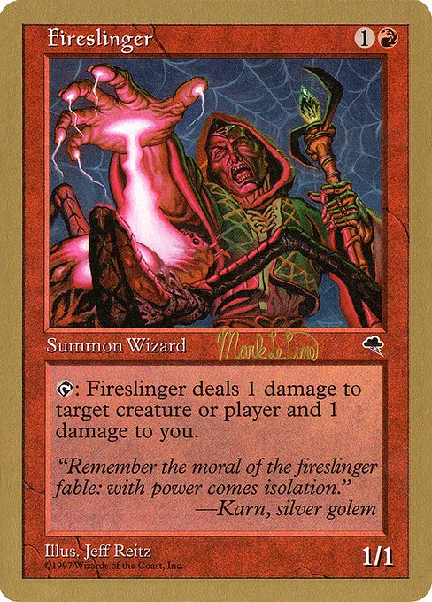 Fireslinger, carta Magic di tipo Creature — Human Wizard illustrata da Jeff Reitz