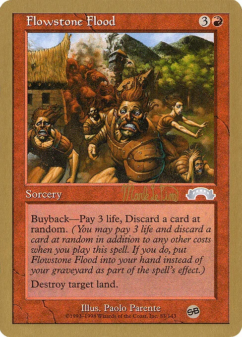 Flowstone Flood, carta Magic di tipo Sorcery illustrata da Paolo Parente