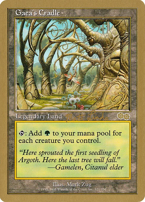 Gaea's Cradle, carta Magic di tipo Legendary Land illustrata da Mark Zug