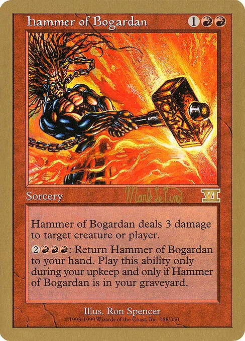 Hammer of Bogardan, carta Magic di tipo Sorcery illustrata da Ron Spencer
