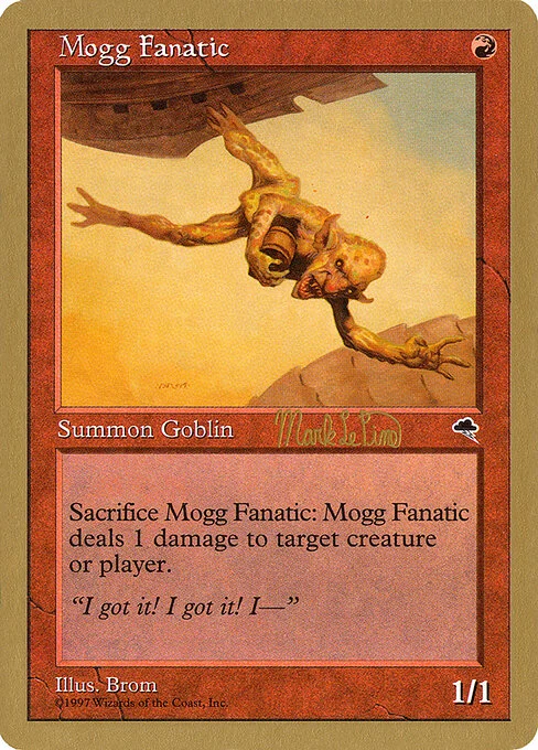 Mogg Fanatic, carta Magic di tipo Creature — Goblin illustrata da Brom