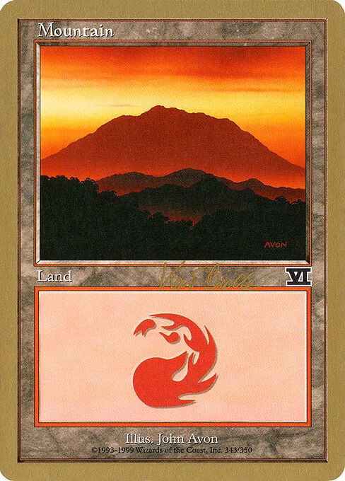 Mountain, carta Magic di tipo Basic Land — Mountain illustrata da John Avon