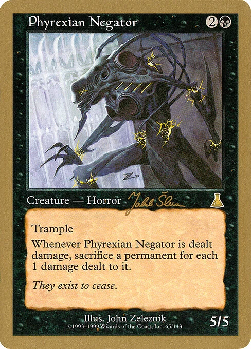 Phyrexian Negator, carta Magic di tipo Creature — Phyrexian Horror illustrata da John Zeleznik