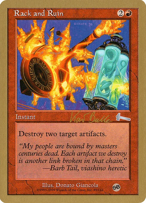 Rack and Ruin, carta Magic di tipo Instant illustrata da Donato Giancola