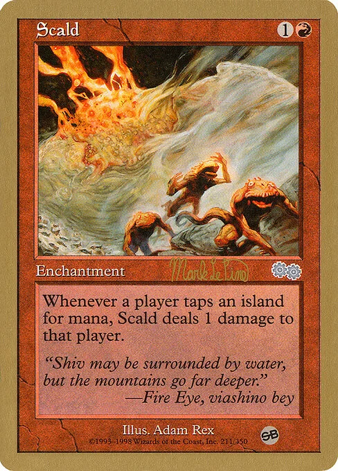Scald, carta Magic di tipo Enchantment illustrata da Adam Rex