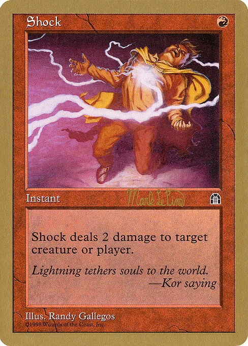 Shock, carta Magic di tipo Instant illustrata da Randy Gallegos