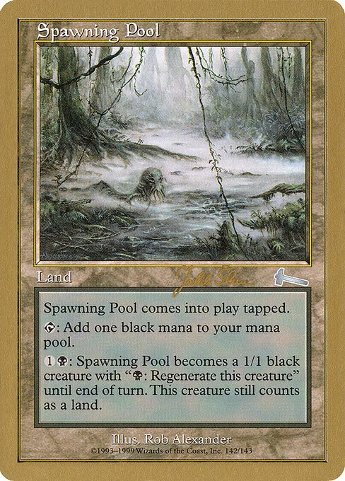 Spawning Pool, carta Magic di tipo Land illustrata da Rob Alexander