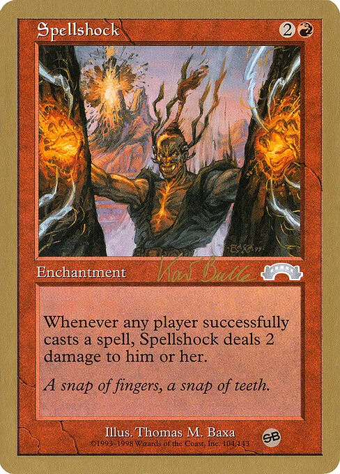 Spellshock, carta Magic di tipo Enchantment illustrata da Thomas M. Baxa