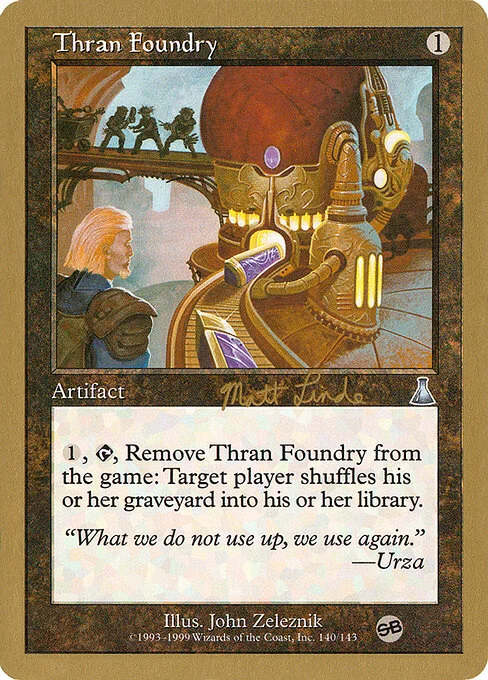 Thran Foundry, carta Magic di tipo Artifact illustrata da John Zeleznik