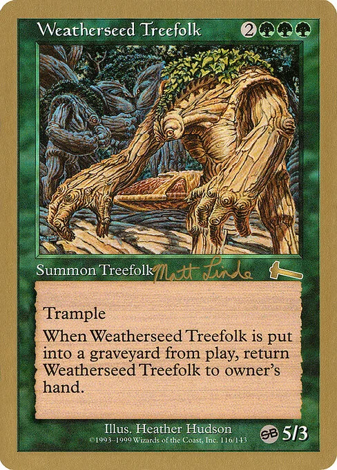 Weatherseed Treefolk, carta Magic di tipo Creature — Treefolk illustrata da Heather Hudson
