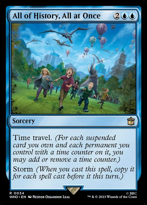 All of History, All at Once, carta Magic di tipo Sorcery illustrata da Néstor Ossandón Leal